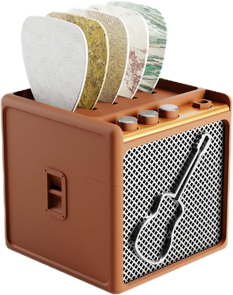HOTCAN Guitar Pick Display Holder - Stylish Organizer for Music Enthusiasts and Musicians (Brown) - Image 2